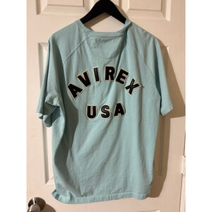 Avirex blue icon patch shirt size L